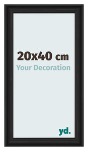 Bilderrahmen 20x40cm Schwarz Gemasert MDF Lazio Vorne Messe | Yourdecoration.at