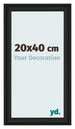 Bilderrahmen 20x40cm Schwarz Gemasert MDF Lazio Vorne Messe | Yourdecoration.at