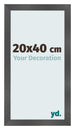 Bilderrahmen 20x40cm Schwarz Silber Poliert MDF Pisa Vorne Messe | Yourdecoration.at
