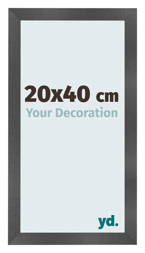Bilderrahmen 20x40cm Schwarz Silber Poliert MDF Pisa Vorne Messe | Yourdecoration.at