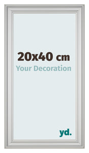 Bilderrahmen 20x40cm Silber Matt MDF Lazio Vorne Messe | Yourdecoration.at
