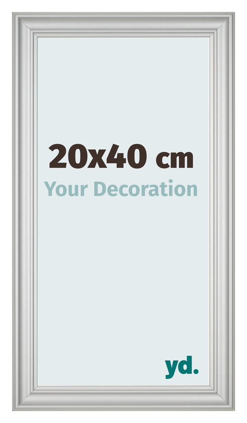 Bilderrahmen 20x40cm Silber Matt MDF Lazio Vorne Messe | Yourdecoration.at