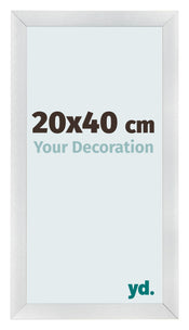 Bilderrahmen 20x40cm Silber Schwarz Gewischt MDF Pisa Vorne Messe | Yourdecoration.at