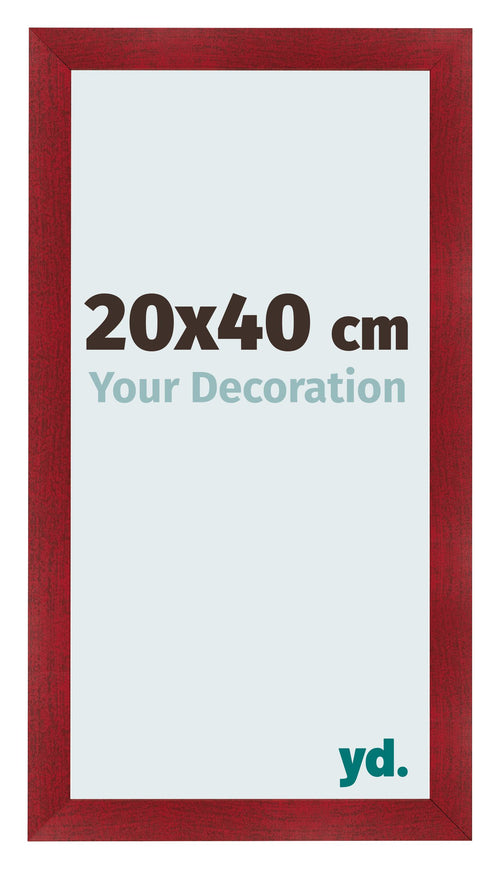 Bilderrahmen 20x40cm Weinrot Gewischt MDF Pisa Vorne Messe | Yourdecoration.at