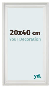 Bilderrahmen 20x40cm Weiss Gewischt MDF Lazio Vorne Messe | Yourdecoration.at