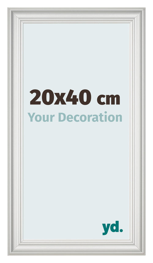 Bilderrahmen 20x40cm Weiss Gewischt MDF Lazio Vorne Messe | Yourdecoration.at