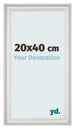 Bilderrahmen 20x40cm Weiss Gewischt MDF Lazio Vorne Messe | Yourdecoration.at