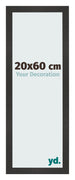 Bilderrahmen 20x60 cm Schwarz Matt MDF Bologna Vorne Messe | Yourdecoration.at