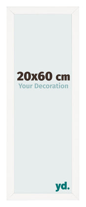 Bilderrahmen 20x60 cm Weiss Hochglanz MDF Bologna Vorne Messe | Yourdecoration.at