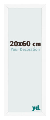 Bilderrahmen 20x60 cm Weiss Matt MDF Bologna Vorne Messe | Yourdecoration.at