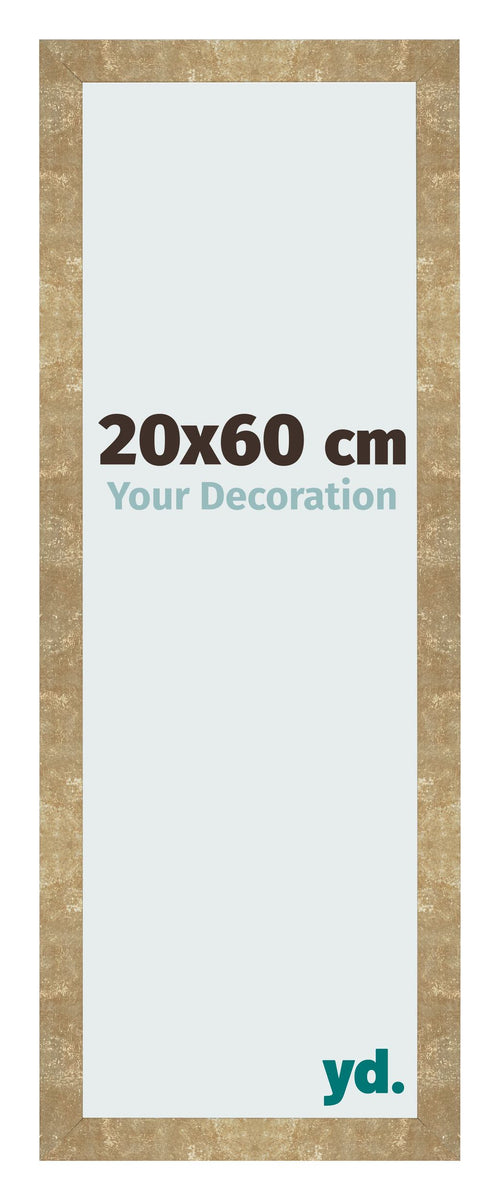 Bilderrahmen 20x60cm Gold Antik MDF Bologna Vorne Messe | Yourdecoration.at