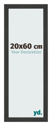 Bilderrahmen 20x60cm Schwarz Gemasert MDF Bologna Vorne Messe | Yourdecoration.at