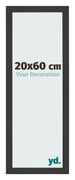 Bilderrahmen 20x60cm Schwarz Gemasert MDF Bologna Vorne Messe | Yourdecoration.at