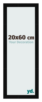 Bilderrahmen 20x60cm Schwarz Hochglanz MDF Bologna Vorne Messe | Yourdecoration.at