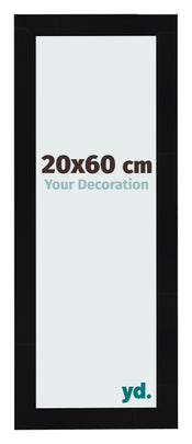 Bilderrahmen 20x60cm Schwarz Silber Poliert MDF Pisa Vorne Messe | Yourdecoration.at
