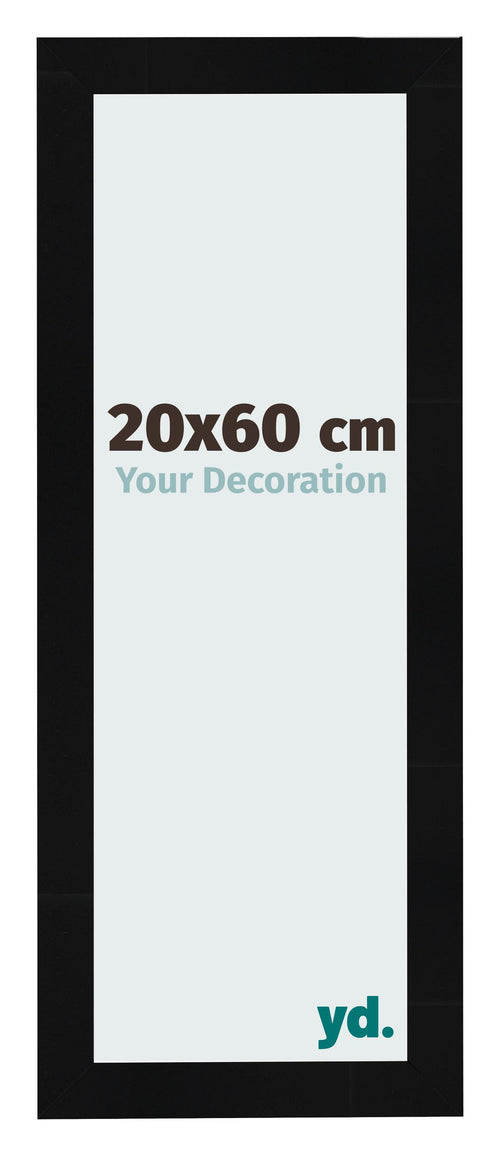 Bilderrahmen 20x60cm Schwarz Silber Poliert MDF Pisa Vorne Messe | Yourdecoration.at