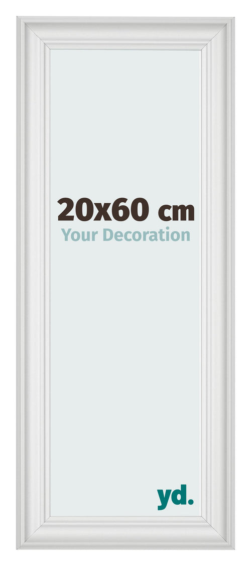 Bilderrahmen 20x60cm Weiss Gewischt MDF Lazio Vorne Messe | Yourdecoration.at