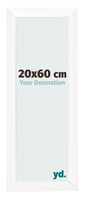 Bilderrahmen 20x60cm Weiß Vintage MDF Pisa Vorne Messe | Yourdecoration.at