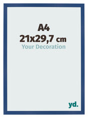 Bilderrahmen 21x29 7 cm A4 Dunkelblau MDF Bologna Vorne Messe | Yourdecoration.at