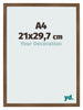Bilderrahmen 21x29 7 cm A4 Eiche Rustikal MDF Bologna Vorne Messe | Yourdecoration.at