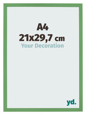 Bilderrahmen 21x29 7 cm A4 Grun MDF Bologna Vorne Messe | Yourdecoration.at
