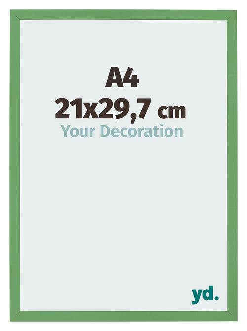 Bilderrahmen 21x29 7 cm A4 Grun MDF Bologna Vorne Messe | Yourdecoration.at