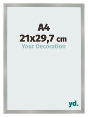 Bilderrahmen 21x29 7cm A4 Aluminium Gebürstet MDF Bologna Vorne Messe | Yourdecoration.at
