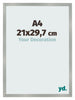 Bilderrahmen 21x29 7cm A4 Aluminium Gebürstet MDF Bologna Vorne Messe | Yourdecoration.at
