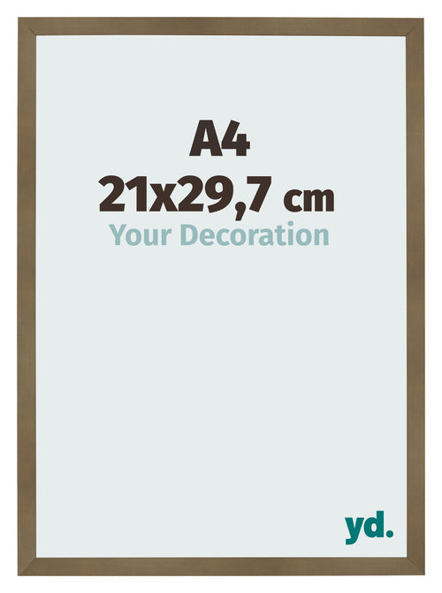 Bilderrahmen 21x29 7cm A4 Bronze Dekor MDF Bologna Vorne Messe | Yourdecoration.at