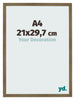Bilderrahmen 21x29 7cm A4 Bronze Dekor MDF Bologna Vorne Messe | Yourdecoration.at
