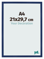 Bilderrahmen 21x29 7cm A4 Dunkelblau Gewischt MDF Bologna Vorne Messe | Yourdecoration.at