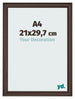 Bilderrahmen 21x29 7cm A4 Eiche Dunkel MDF Lazio Vorne Messe | Yourdecoration.at