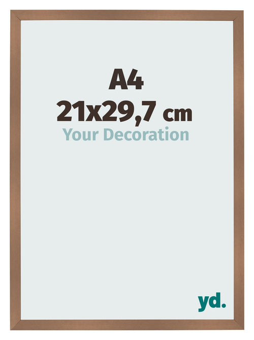 Bilderrahmen 21x29 7cm A4 Kupfer Dekor MDF Bologna Vorne Messe | Yourdecoration.at