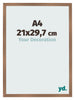Bilderrahmen 21x29 7cm A4 Kupfer Dekor MDF Bologna Vorne Messe | Yourdecoration.at