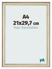 Bilderrahmen 21x29 7cm A4 Metallglanz MDF Lazio Vorne Messe | Yourdecoration.at
