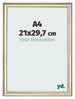 Bilderrahmen 21x29 7cm A4 Metallglanz MDF Lazio Vorne Messe | Yourdecoration.at