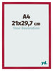 Bilderrahmen 21x29 7cm A4 Rot MDF Bologna Vorne Messe | Yourdecoration.at