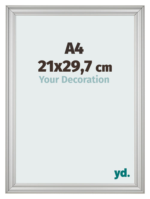 Bilderrahmen 21x29 7cm A4 Silber Matt MDF Lazio Vorne Messe | Yourdecoration.at