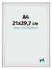 Bilderrahmen 21x29 7cm A4 Weiss Gewischt MDF Lazio Vorne Messe | Yourdecoration.at
