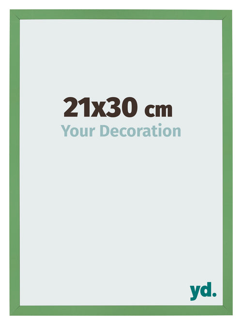 Bilderrahmen 21x30 cm Grun MDF Bologna Vorne Messe | Yourdecoration.at