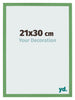 Bilderrahmen 21x30 cm Grun MDF Bologna Vorne Messe | Yourdecoration.at