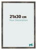 Bilderrahmen 21x30 cm Oxidiertes Metall MDF Bologna Vorne Messe | Yourdecoration.at