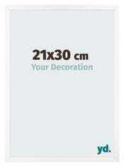 Bilderrahmen 21x30 cm Weiss Hochglanz MDF Bologna Vorne Messe | Yourdecoration.at
