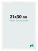 Bilderrahmen 21x30 cm Weiss Hochglanz MDF Bologna Vorne Messe | Yourdecoration.at