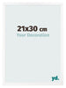 Bilderrahmen 21x30 cm Weiss Matt MDF Bologna Vorne Messe | Yourdecoration.at