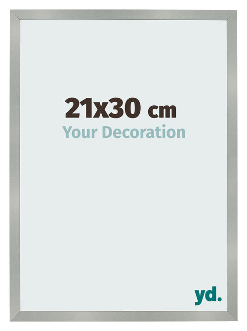 Bilderrahmen 21x30cm Aluminium Gebürstet MDF Bologna Vorne Messe | Yourdecoration.at