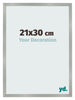Bilderrahmen 21x30cm Aluminium Gebürstet MDF Bologna Vorne Messe | Yourdecoration.at