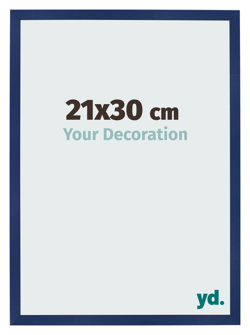 Bilderrahmen 21x30cm Dunkelblau Gewischt MDF Bologna Vorne Messe | Yourdecoration.at