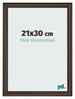 Bilderrahmen 21x30cm Eiche Dunkel MDF Lazio Vorne Messe | Yourdecoration.at