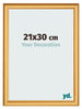 Bilderrahmen 21x30cm Gold Matt MDF Lazio Vorne Messe | Yourdecoration.at